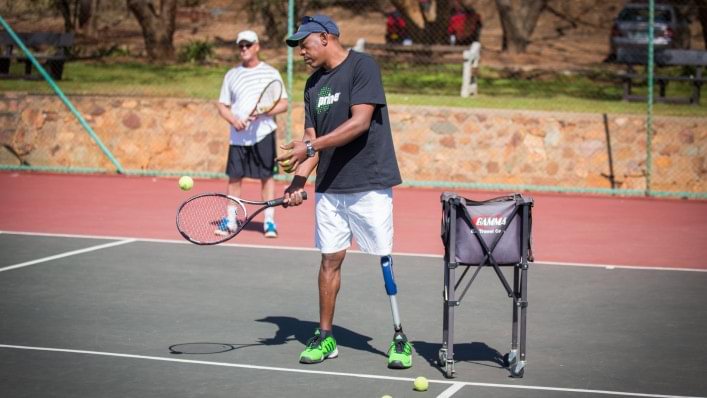 Fitting with a leg prosthesis