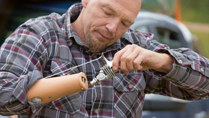 Body-powered upper limb prosthesis including hook and hand prosthesis